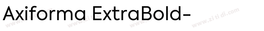 Axiforma ExtraBold字体转换